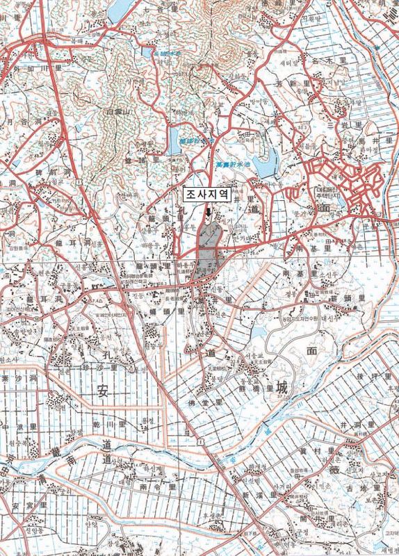 안성 만정리 신기유적-위치도 1:50,000(출처_경기문화재연구원)